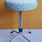 Retro Vintage Brabantia Kruk, Nieuwe Stoffering, Krukje thumbnail 17