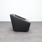 Postmodern Leather Armchair On Wheels By Cor thumbnail 9