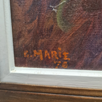 Olieverf Schilderij Op Doek Met Bloemen Van E. Marie thumbnail 9