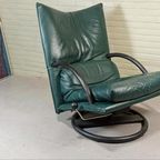 Vintage Rolf Benz Leren Swivel Fauteuil, Torino Bmp thumbnail 4