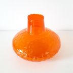 * Retro Oranje Vaas Glazen Vaas Persglas Vaasje thumbnail 3