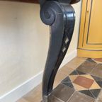 Side Table Console Tafel Muurtafel Half Rond 19e Eeuws Frans thumbnail 9