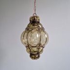 Venetiaanse Ophanging In Geblazen Glas En Gesmeed Metaal thumbnail 2