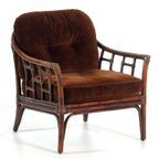 Vintage Mid Century Bamboe Rotan Lounge Fauteuil thumbnail 5