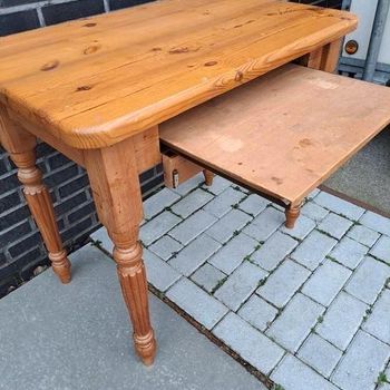 Houten eettafel keukentafel lade tafel massief grenen restaurant tafels NIEUW Eiken (70 x 90