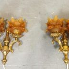 Set Van 2 Antieke Frans Louis Xv Stijl Wandlampen thumbnail 12