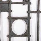 1980’s Crafted Brutalist Door Fixture/wall Art / Muurdecoratie / Wanddecoratie thumbnail 3