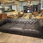 Stoere Vintage Xxl Chesterfield 5 A 6 Zits Bank Zwart thumbnail 7