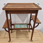 Antieke Theetafel Wijntafel Trolley Artdeco Art Nouveau thumbnail 4