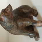 Bronzen Zittende Beer Pierre Chenet thumbnail 2