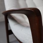 Vintage Teak "Scoop" Chair With Ottoman By R.Huber & Co thumbnail 8