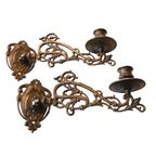 Set Van 2 Antieke Piano Wand Kandelaars Art Nouveau,1910/1920 thumbnail 4