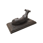 Frans Gietijzeren Beeld Van Hazewindhond thumbnail 5