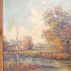 Vintage Waterrijk Landschap Met Boerderij In Lodewijk Xvi L thumbnail 4
