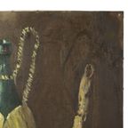 Stilleven Met Wijn En Fruit Schilderij Olieverf Op Doek Gesigneerd thumbnail 10