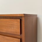 Vintage Houten Dressoir / Sideboard Met 2 Deurtjes En 3 Lades thumbnail 5