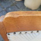 Set Van 2 Vintage Fauteuils Met Gebogen Houten Armleggers thumbnail 5