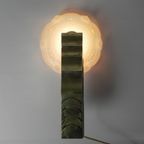 Art Deco Wandlamp Met Kap Van Opaliserend Glas, Jaren 30 thumbnail 12