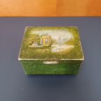 Antiek Groen Blikje Met Theekoepel thumbnail 2