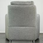 Design Leolux Fauteuil Model Fidamigo In Een Dikke Grijze Stof thumbnail 5