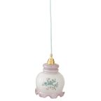 Opaline Hanglamp Paars Bloemen Vintage thumbnail 3