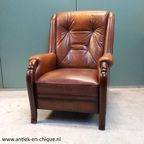 Elegante Vintage Leren Fauteuil Uit 1963 thumbnail 2