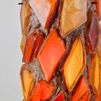 Vintage Chunky Glas Acrylic Swag Hanglamp Handmade '60 Rare thumbnail 7