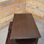Salontafel Massief Eiken Donker Rechthoekig thumbnail 7
