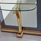 Vintage Grote Cristal Art Staande Spiegel Console Italy '50 thumbnail 15