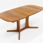 Vintage Deense Ovalen Uitschuifbare Eettafel  Dyrlund Massief Teak thumbnail 6