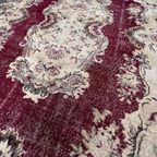 Rood Vintage Xl Yuruk Vloerkleed 186 X 287 Cm, 1970'S thumbnail 4