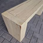 Vintage Halbank Volhout Grenen Bankje Tuinbank Bank thumbnail 10