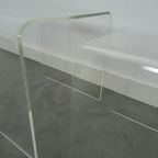 Set Van 2 Kunststof Gebogen Plexiglas Tafel thumbnail 7