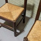 Vintage 4 Eetkamerstoelen, Vico Magistretti Stijl thumbnail 13