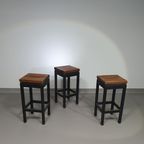 3 X Oak Construction Stools 1960S thumbnail 25