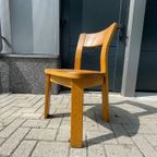 Set (5) Deens Vintage Eetkamerstoelen Brutalist Style thumbnail 7