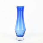 Vintage Blauw Glas Vaasje thumbnail 2