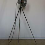 Industriële Vintage Staande Lamp Op Statief, Sfeerlamp thumbnail 7