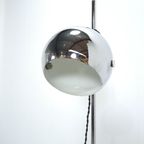 Space Age Chromen Staande Bol Lamp Vloerlamp thumbnail 3