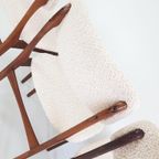 3 Palissander Stoelen Eettafel Crème Teddy Stof | Danish thumbnail 4