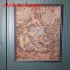 Schitterend Kleurrijk Gebakken Vintage Wandbord In Relief thumbnail 5