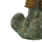 Grote Tempelleeuw Verguld Brons Beeld Thailand Foo Dog 27cm thumbnail 6
