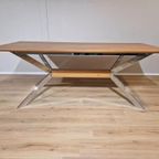 Hulsta Et1100 Eettafel - Hout - Chroom Onderstel -nieuwstaat thumbnail 5
