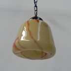 Art Deco Hanglamp Met Gemarmerde Glazen Kap thumbnail 11