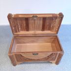 Chinese Carved Camphor Wooden Box thumbnail 12
