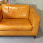 Vintage Design Leren Xl Fauteuil Loveseat, Machalke, Cognac thumbnail 13