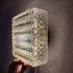 Vintage Guro Jaren '70 Plafondlamp Plafonnière Glas Vierkant thumbnail 3