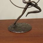 Vintage Bronzen Beeldje Ballerina 1/6 Hoepel thumbnail 4