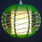Green And White Scoubidou Pendant Lamp 1960S Ddr thumbnail 3