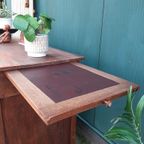 Antieke Massief Eiken Kastje Houten Commode Buffetkast thumbnail 8